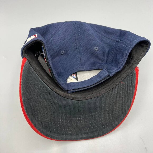 Vintage Atlanta Braves Hat Men Blue Red OC‎ Sports MLB Strap Back Cap New - Picture 6 of 8